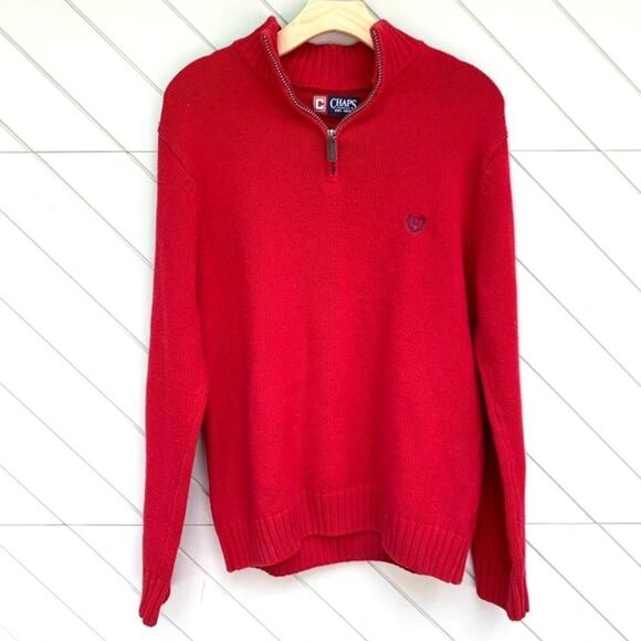 Chaps Other - Chaps — Like New Men’s Size M Red Knit Sweater 